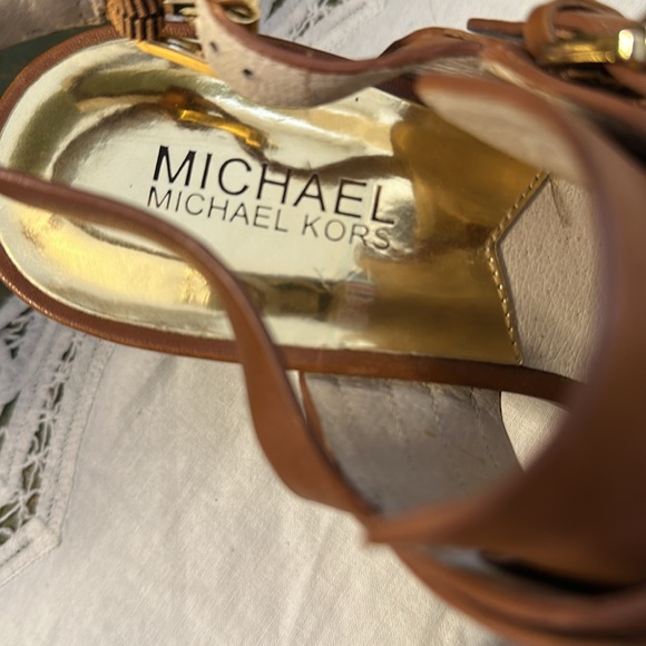 Michael Kors Caramel Color Leather Heels - Picture 2 of 6
